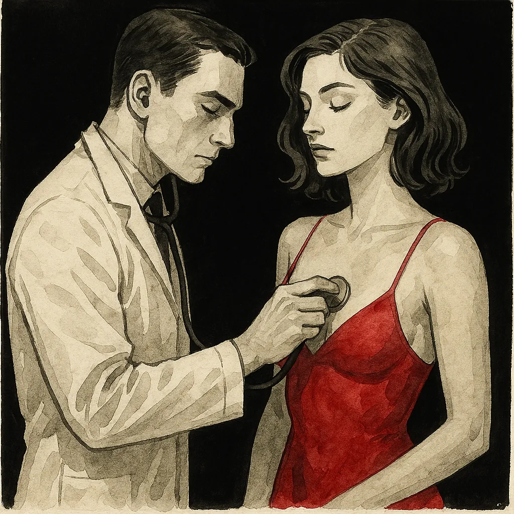 Doctor examining a patient in a clinical setting
